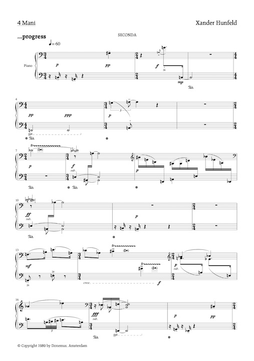 Xander Hunfeld - partituur A piano praxis