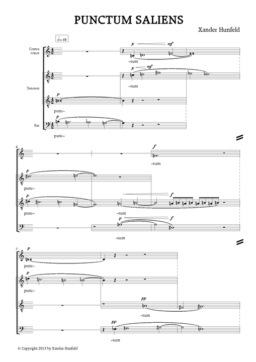 Xander Hunfeld - partituur Punctum Saliens